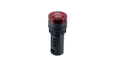 22mm Red 24VAC/DC Buzzer Flashing Pilot Light