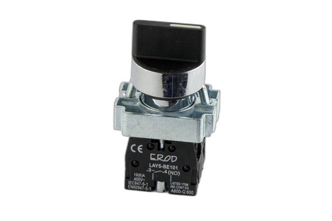 Selector Switch 3 Position Black 2 N/O