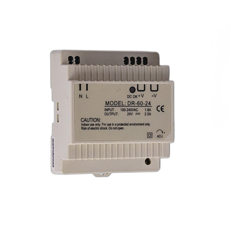 Power Supply 24VDC 2.5A 60W Din Rail Mount