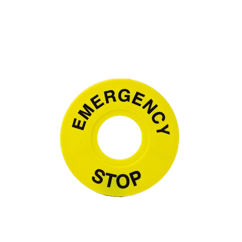 60mm Diameter Emergency Stop Label 2mm Thick