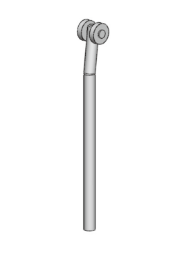 Locking Rod 600mm Long Steel With Rollers