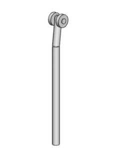 Locking Rod 600mm Long Steel With Rollers