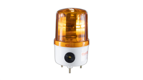 240VAC Amber Rotating Light Buzzer 105mmB 165mmH