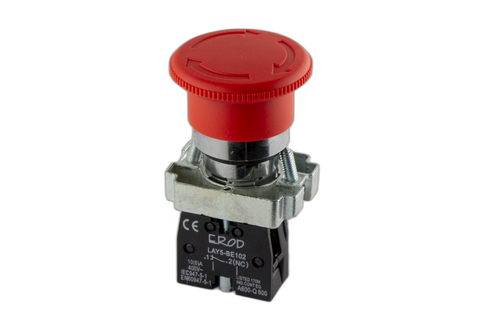 40mm Mushroom Push Button E-Stop Red Latching