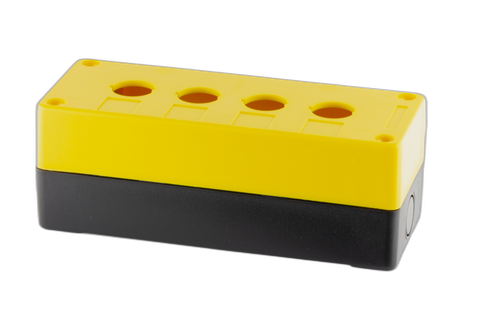 Push Button Control Box 4 Hole Yellow