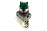 Illuminated Selector Switch Green On-Off 1 N/O