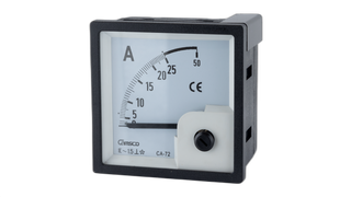 Ammeter Direct Connect 90 Deg 0-25 Amp Over Scale