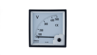 Voltmeter 90 Deg  0-500 Voltage 96x96mmm