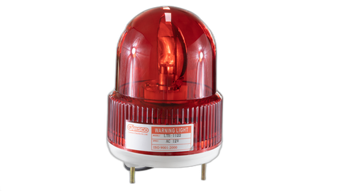 12VDC Red Warning Light Rotating 128mmB 150mmH