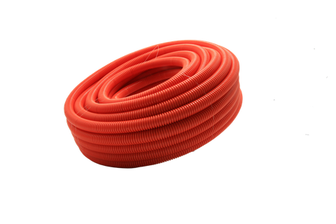 20mm Flex Conduit H/D PVC Orange 25m