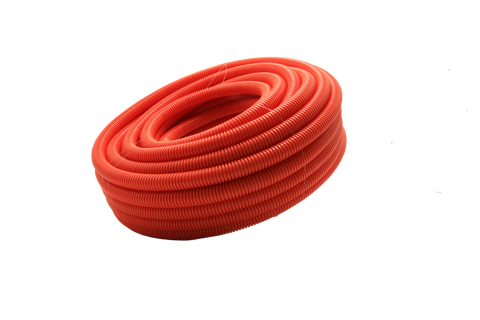 50mm Flex Conduit H/D PVC Orange 25m