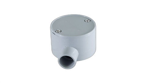 Junction Box Shallow 20mm 1 Way Grey