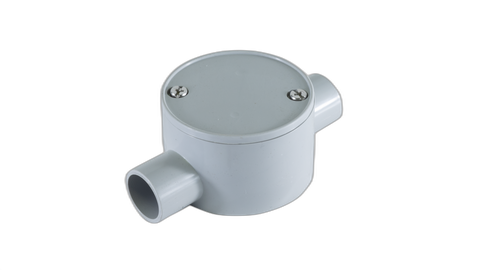 Junction Box Shallow 25mm 2 Way Grey