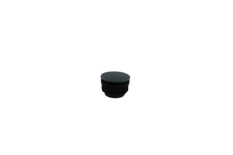 Black Panel Plug Nylon With Nut 22mm