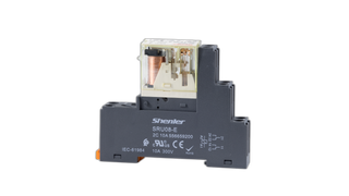 Slim Line Relay With Base 5Amp AC1 2 Pole 230VAC