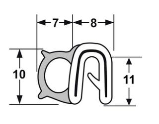 Side Bubble 7mm Thick U 1.0 - 3.5mm thick 50mtrs