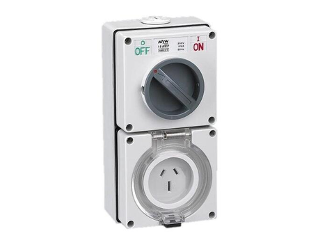 3 Pin 15A 240V Switched Socket Combination