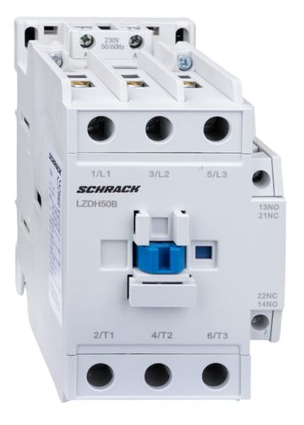 22kW Contactor 3 Pole 230VAC 50A 1NO+1NC