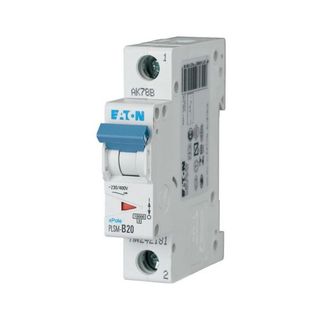 MCB 10KA D CURVE 20A 1P PLSM-D20-MW