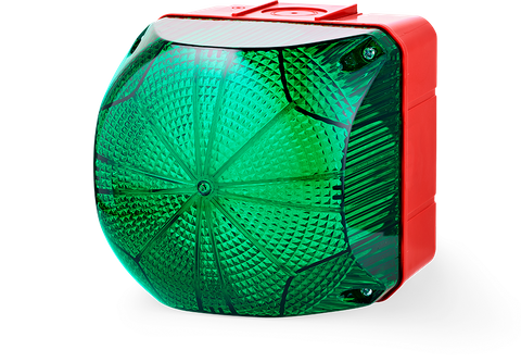 QDS LED Steady/Flashing Beacon 24VAC/DC 94mm Green