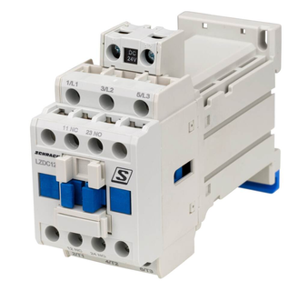 4kW Cubico Contactor 3 Pole 24VDC 9A 1NO+1NC