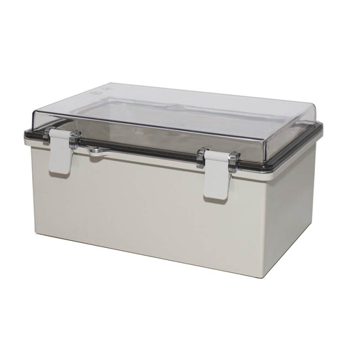 Hinged Enclosure Grey Base Clear Lid H290W190D140