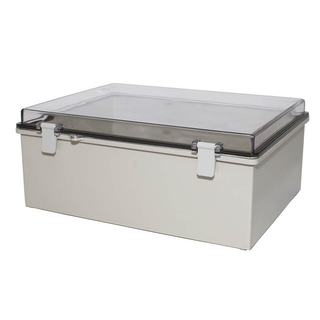 Hinged Enclosure Grey Base Clear Lid H390W290D160