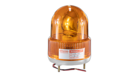 12VDC Amber Warning Light Rotating 128mmB 150mmH