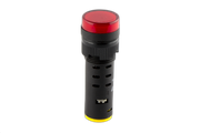 16mm Red 240VAC/DC Quick Connect Pilot Light