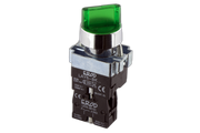 Illuminated Selector Switch 240V LED Green 2 posit