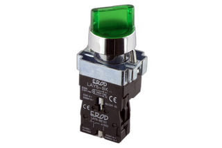 Illuminated Selector Switch 240V LED Green 2 posit