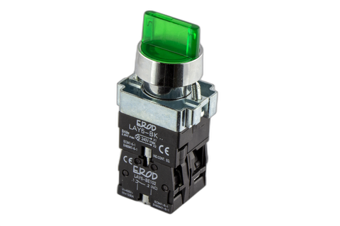 Illuminated Selector Switch 240V LED Green 3 posit