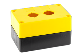 Push Button Control Box 2 Hole Yellow