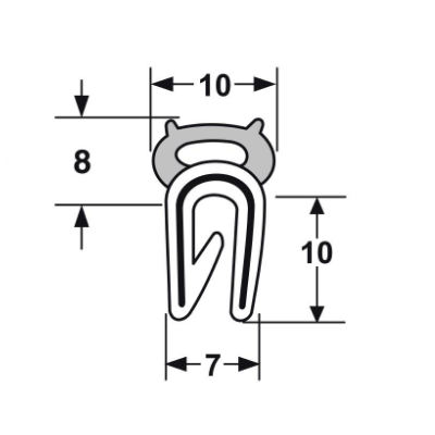 Top Bubble 6mm High U 1.0 - 3.5mm thick 50mtrs