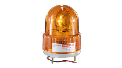 110VAC Amber Warning Light Rotating 128mmB 150mmH