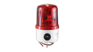 24VDC Red Rotating Light Buzzer 105mmB 165mmH