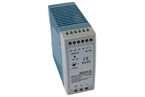 Power Supply 12VDC 60W 5.0A Slim Line