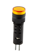 16mm Yellow 240VAC/DC Quick Connect Pilot Light