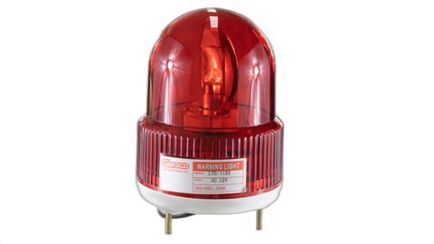 240VAC Red Warning Light Rotating 128mmB 150mmH