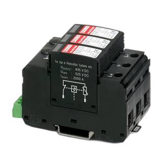 Light/surge arrest - VAL-MS-T1/T2 1000DC-PV/2+V-FM