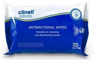 Clinell Antibacterial Hand Wipe 20pk