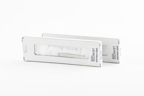 WHITE BOX - RUETTGERS No.64 MINI BLADES Box of 10 Stainless Steel -TEMPORARILY OUT OF STOCK