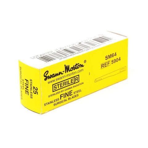 YELLOW BOX - SWANN-MORTON No.64 MINI BLADES Box of 25 * SPECIAL ORDER ONLY *