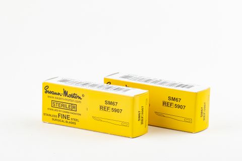 YELLOW BOX - SWANN-MORTON No.67 MINI BLADES Box of 25
