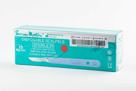 DISPOSABLE SCALPELS/HANDLE No.10 Box of 10