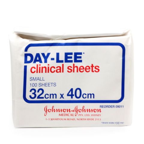 DAY-LEE / CLINICAL SHEETS Small 32 x 40cm Pack of 100