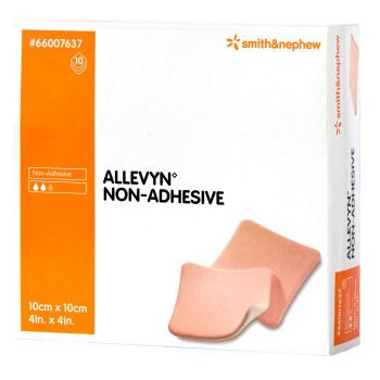 66007643 ALLEVYN NON ADHESIVE 5cm x 5cm Box of 10