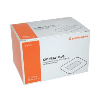 CUTIFILM PLUS 5 x 7.2cm Transparent Island Dressing Box of 50