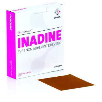 INADINE PVP NON-ADHERENT DRESSING 9.5cm x 9.5cm Box of 25 * SPECIAL ORDER ITEM *