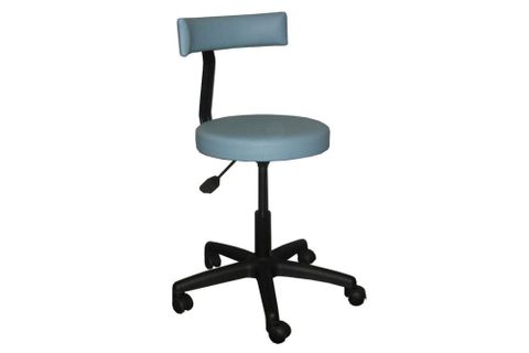 ABCO OPERATORS STOOL - GAS LIFT With Adjustable Backrest BLACK *SPECIAL ORDER*